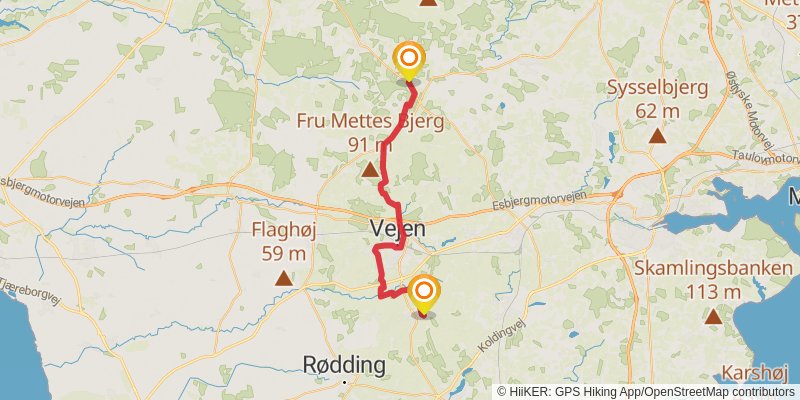 Hærvejen stage 19 Map