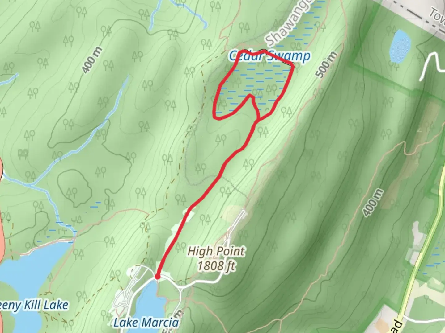 An image depicting the trail Cedar Swamp Trail Loop and its surrounding area.