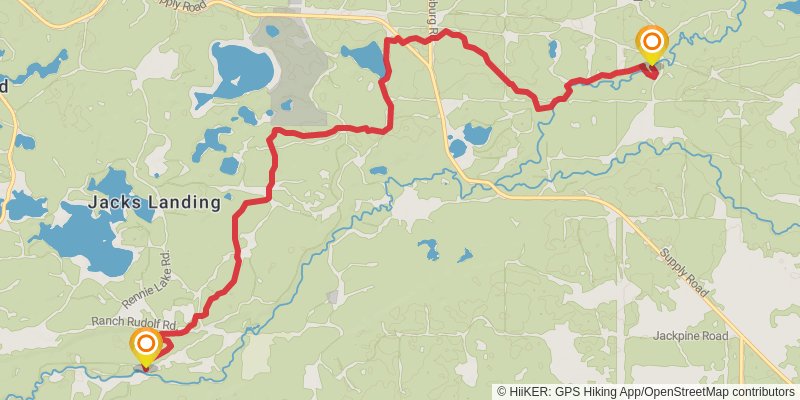 North Country Trail - Michigan Southeast stage 14 Map
