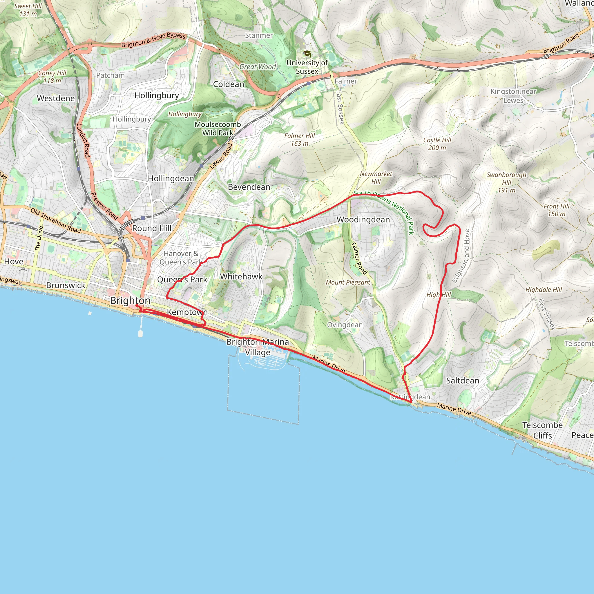 Bullock Hill, Standean Bottom and Black Rock Loop mobile static map
