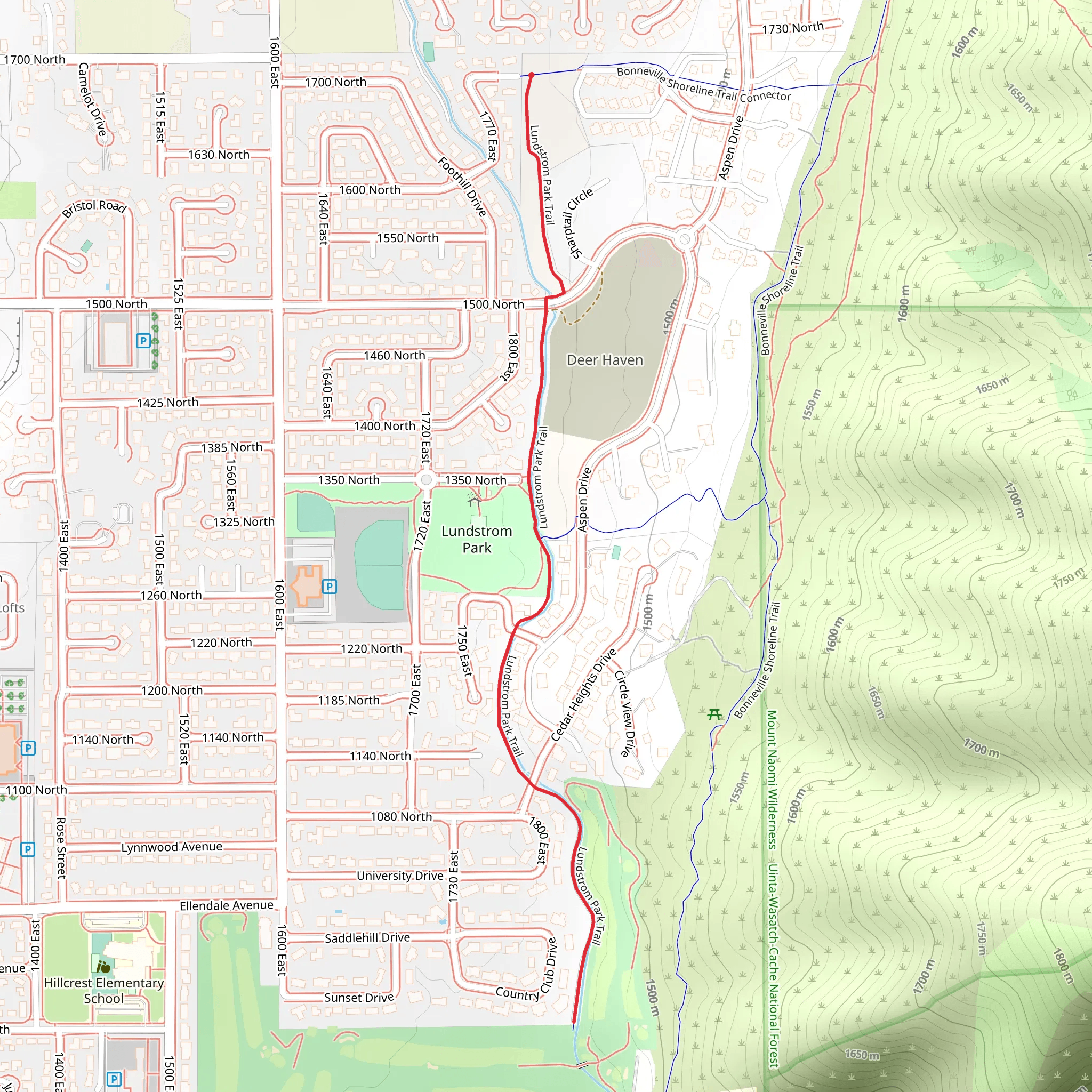 Lundstrom Park Trail mobile static map
