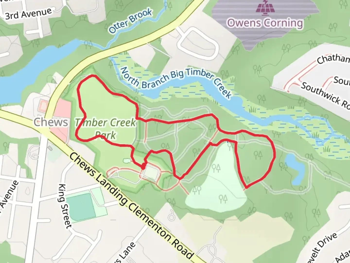 An image depicting the trail North Branch Big Timber Creek Southside Loop and its surrounding area.