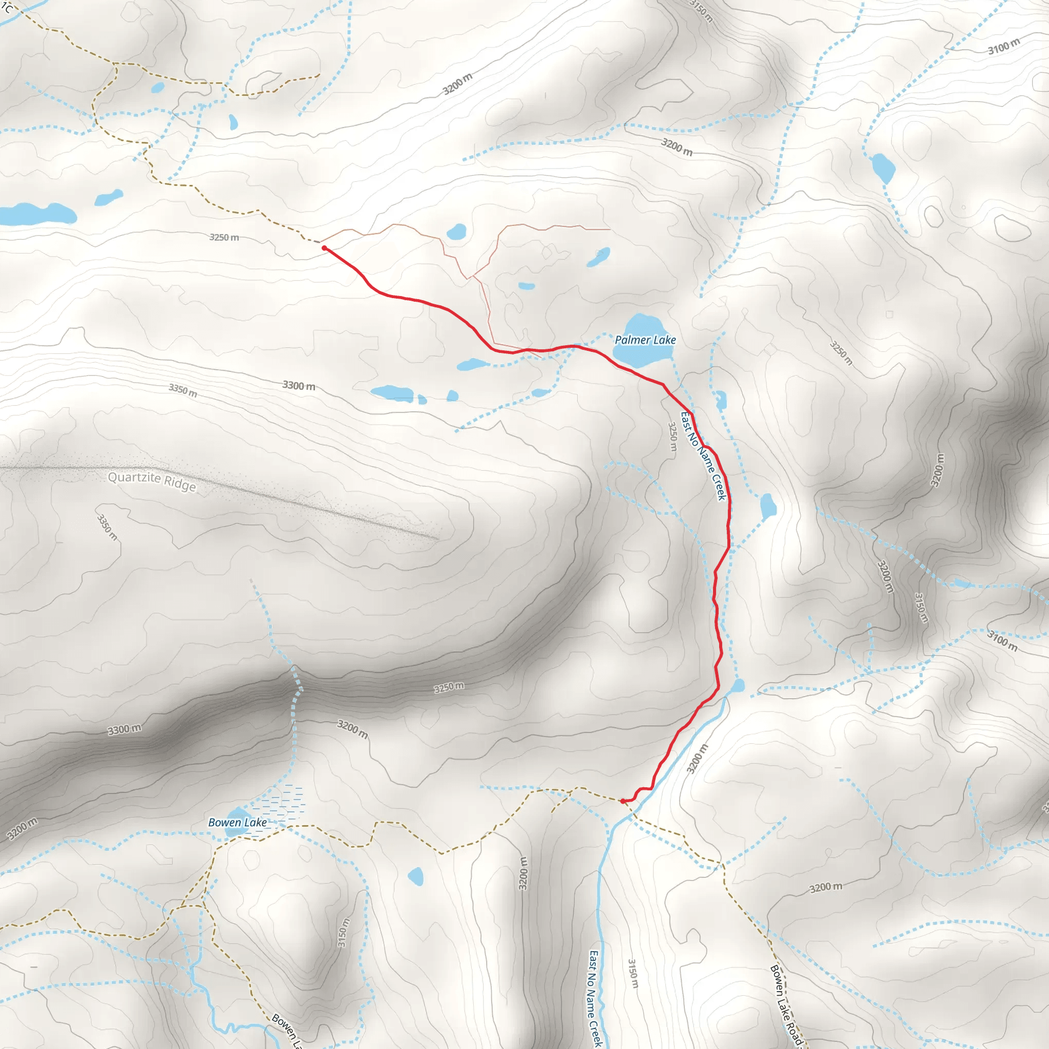 Palmer Lake Trail mobile static map