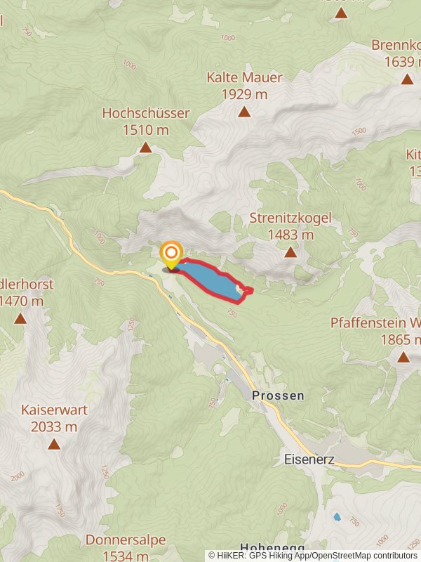 Leopoldsteinersee Lake Loop mobile static map