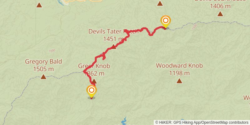 Appalachian Trail - North Carolina stage 11 Map