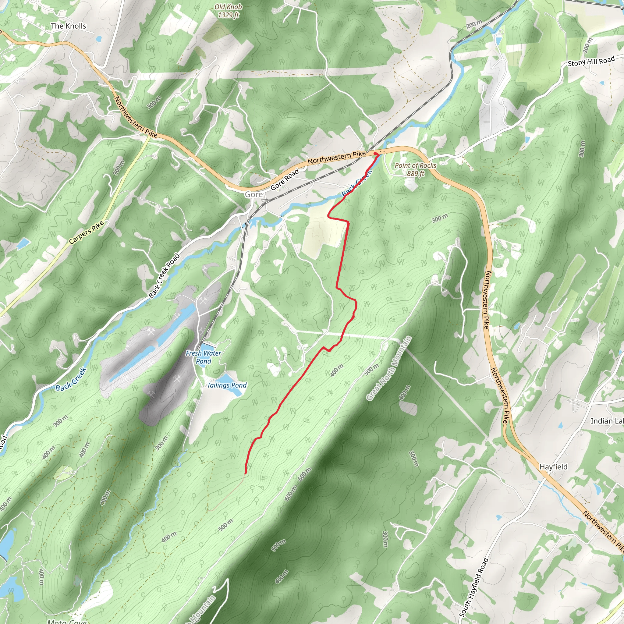 Tuscarora Trail mobile static map