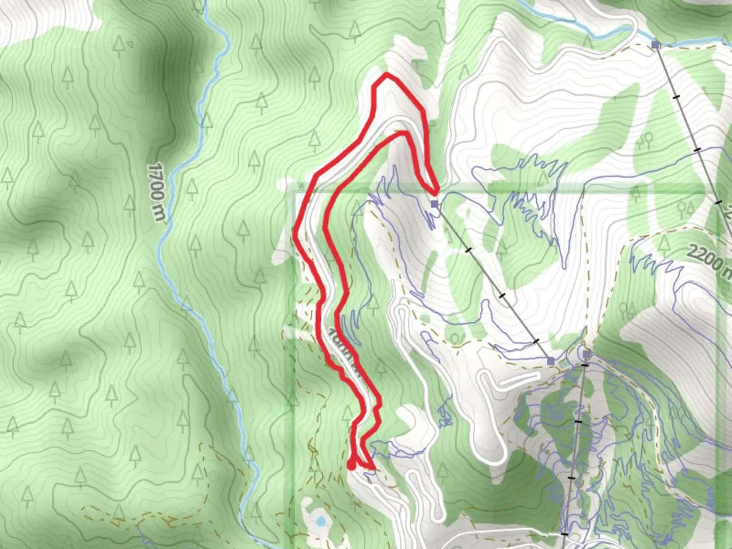An image depicting the trail North Bogus Basin Road Loop and its surrounding area.