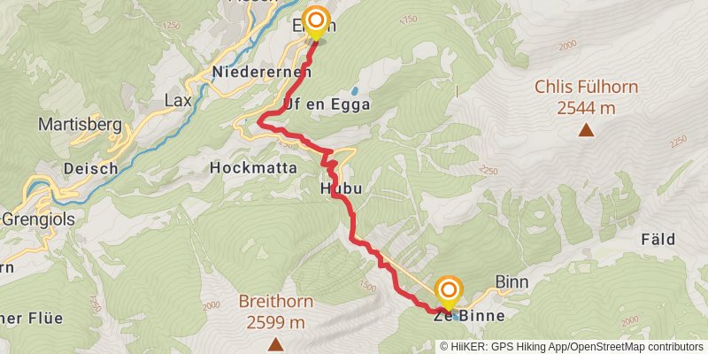 Alpenpässe-Weg stage 12 Map