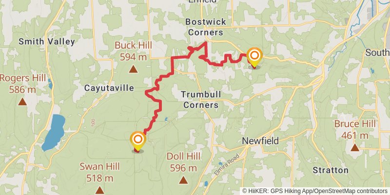 Finger Lakes Trail stage 26 Map