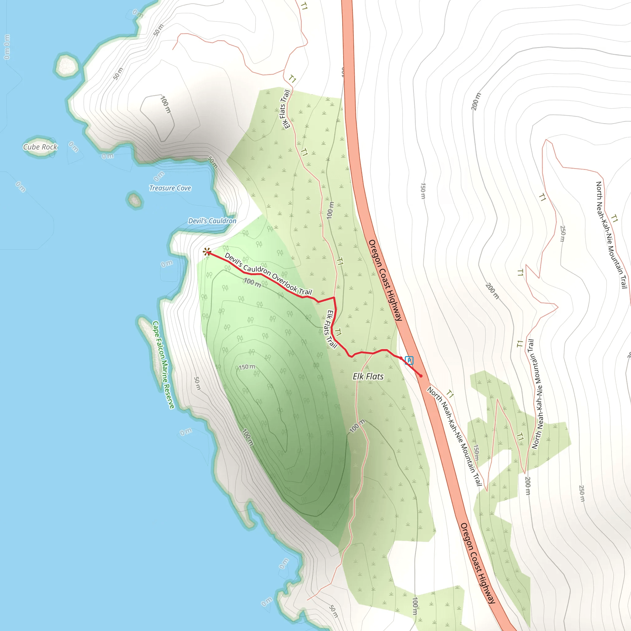 Devil's Cauldron Overlook Trail mobile static map