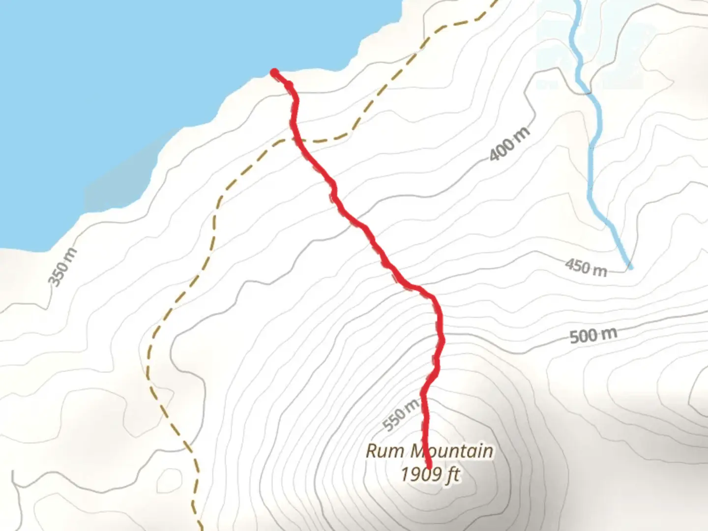 An image depicting the trail Rum Mountain Trail and its surrounding area.