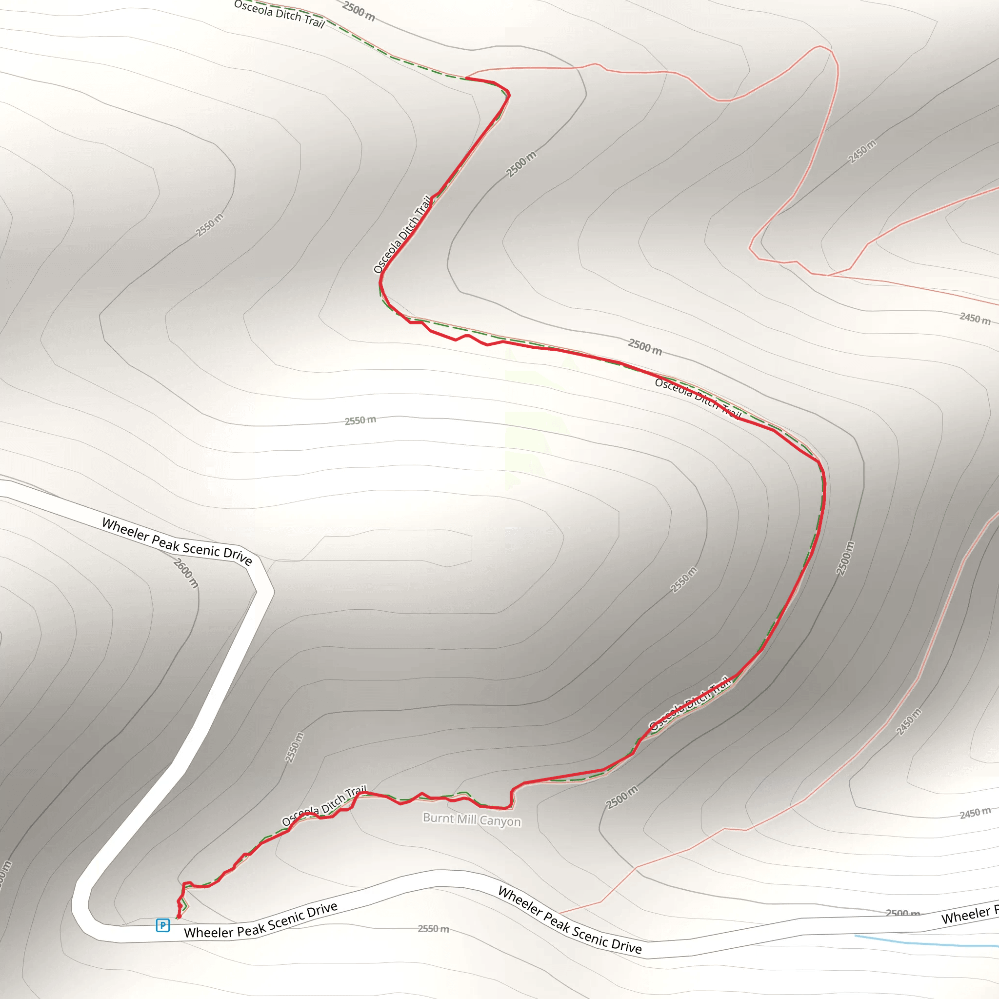 Osceola Ditch Intepretive Trail mobile static map
