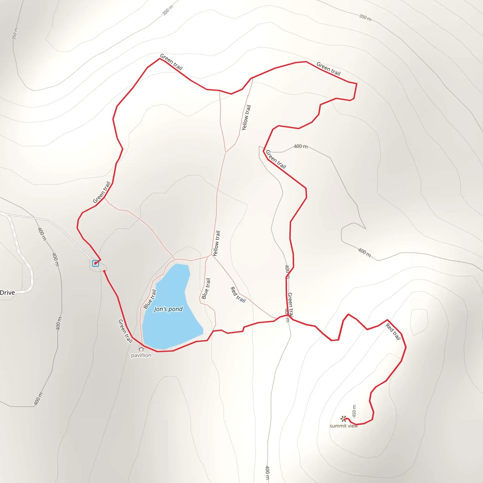 Jon's Pond Loop mobile static map