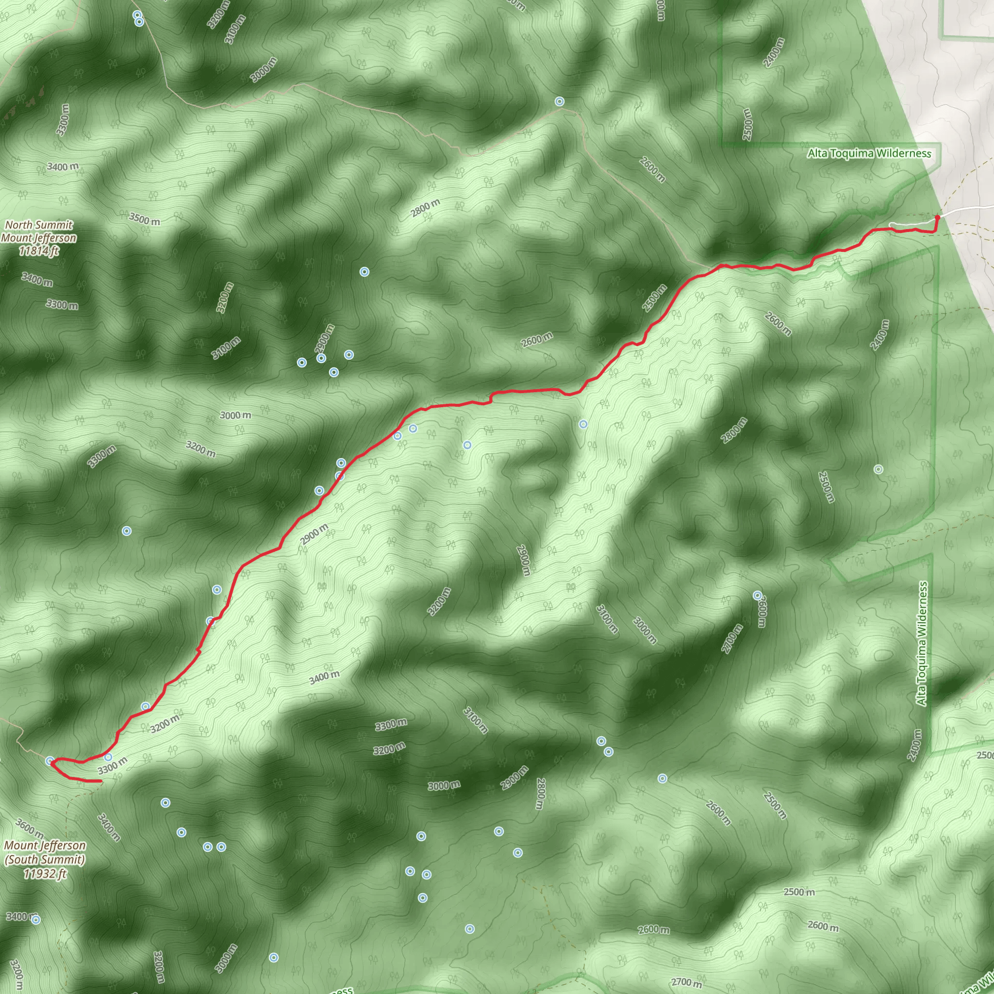 American Discovery Trail from Pine Creek Campground mobile static map