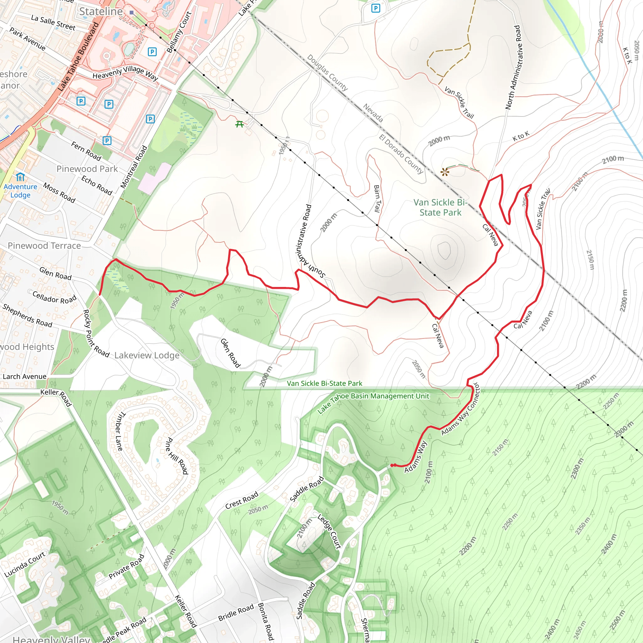 Cal Neva mobile static map