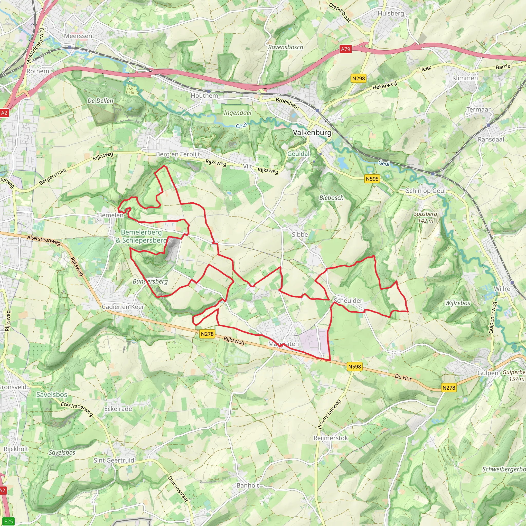 Margraten, Krijtlandpad and Pieterpad deel Loop mobile static map