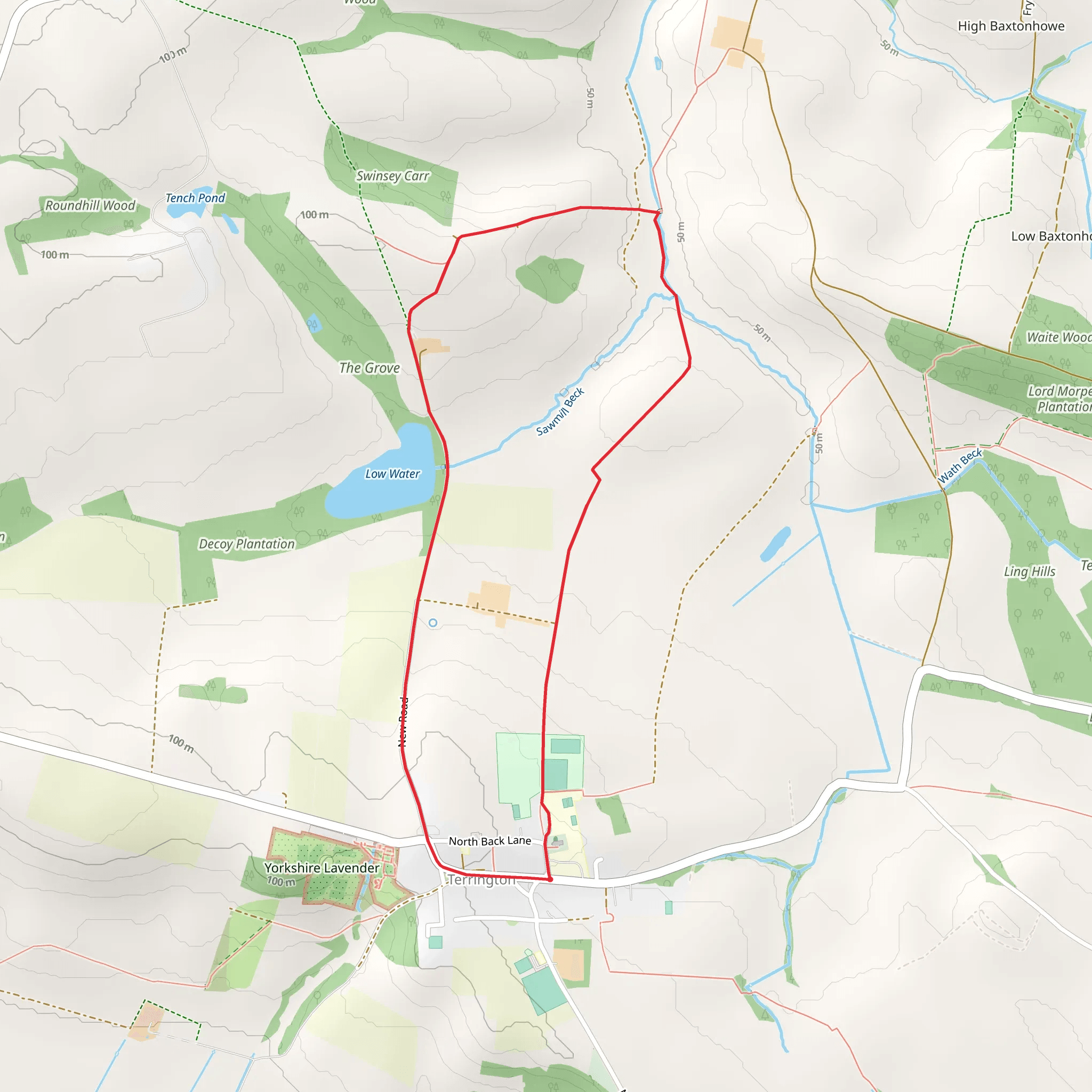 Terrington Walk mobile static map
