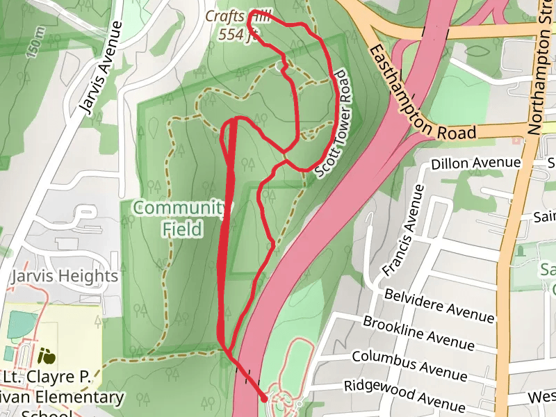 Crafts Hill via Scott Tower Loop Trail