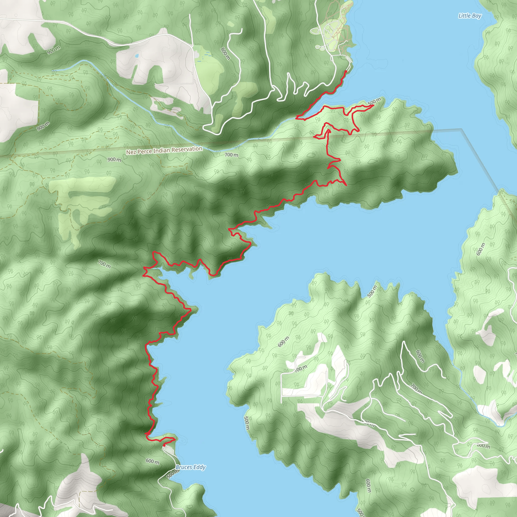 Big Eddy Trail mobile static map