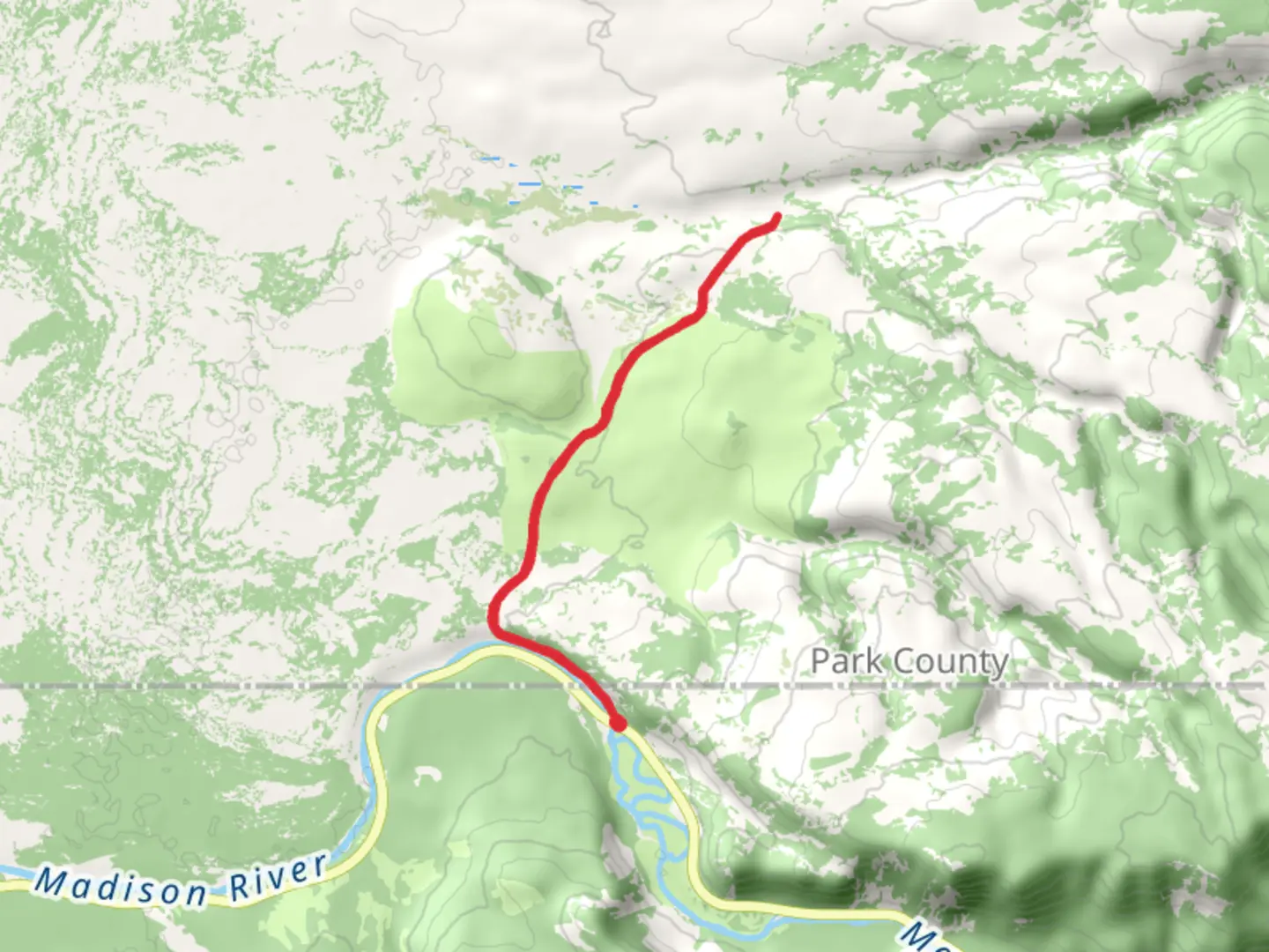 An image depicting the trail Cougar Cabin Trail and its surrounding area.