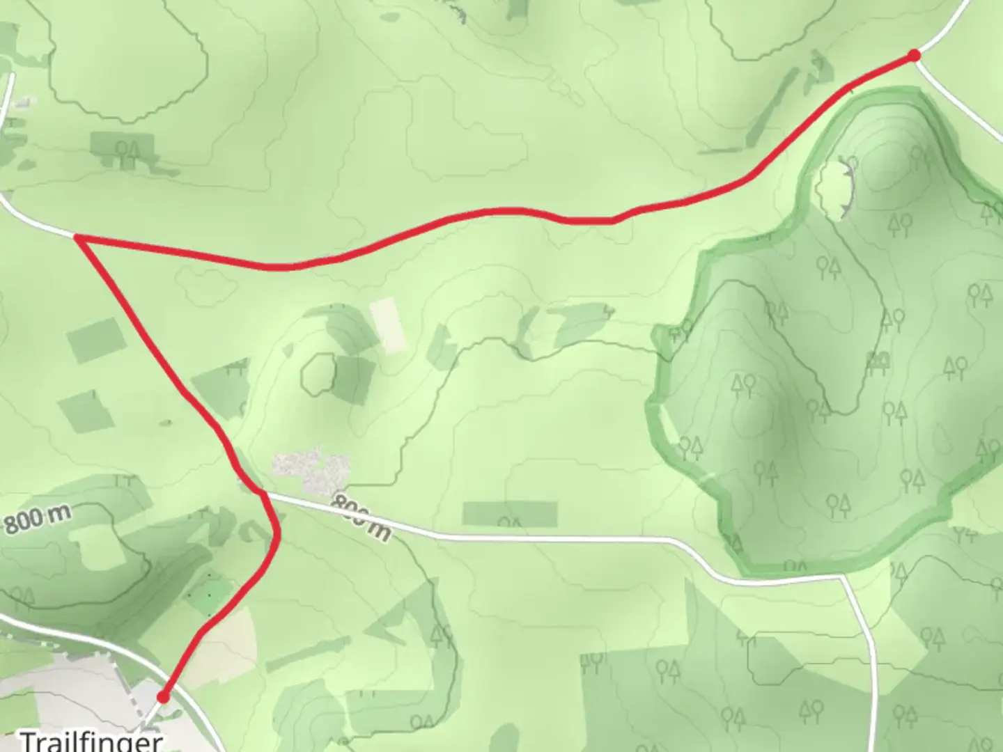 An image depicting the trail Trailfinger Säge to Hartenberg Walk and its surrounding area.