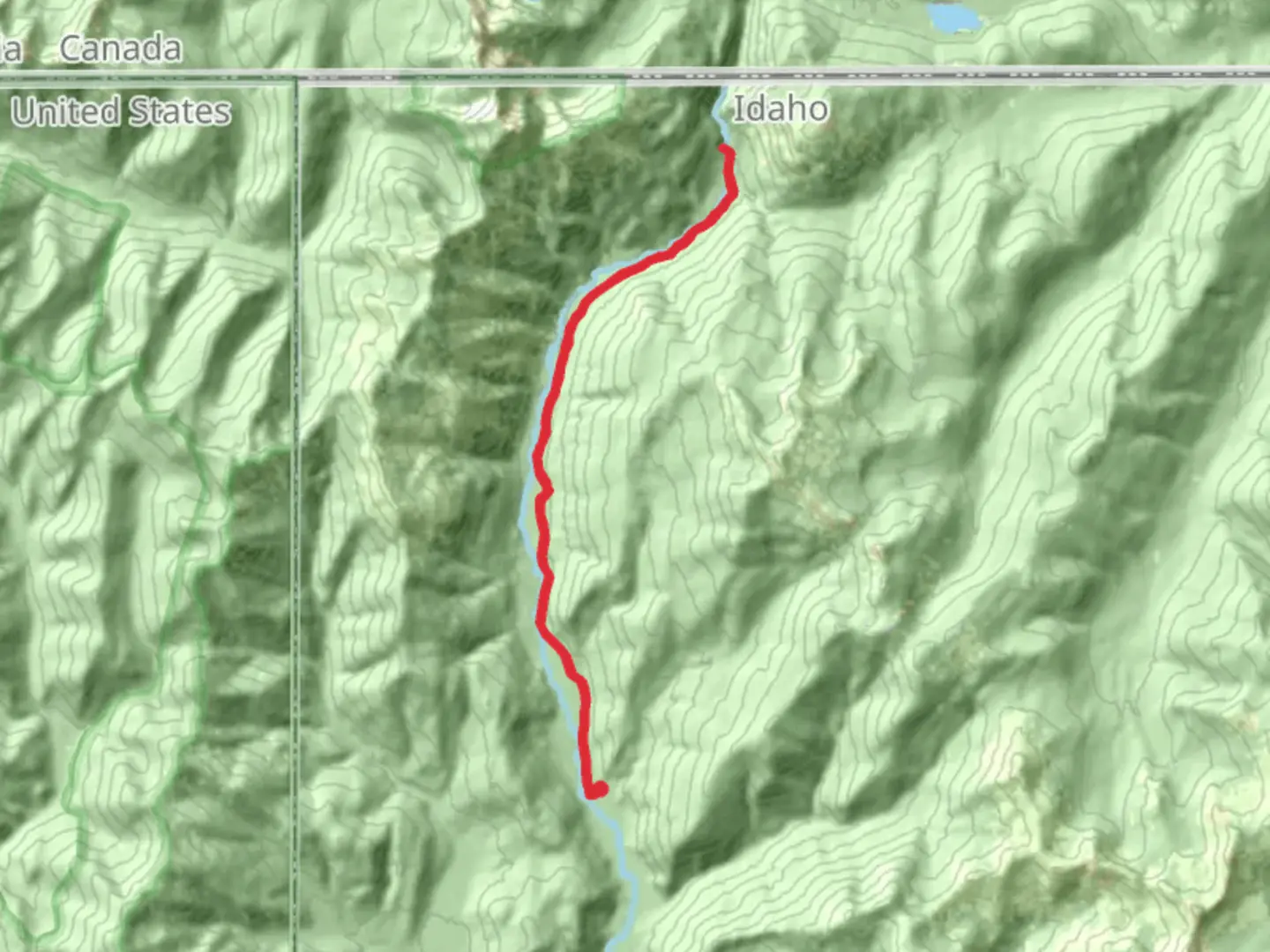 An image depicting the trail Upper Priest River Trail and its surrounding area.