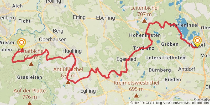 Heilige Landschaft Pfaffenwinkel - Ostschleife stage 5 Map