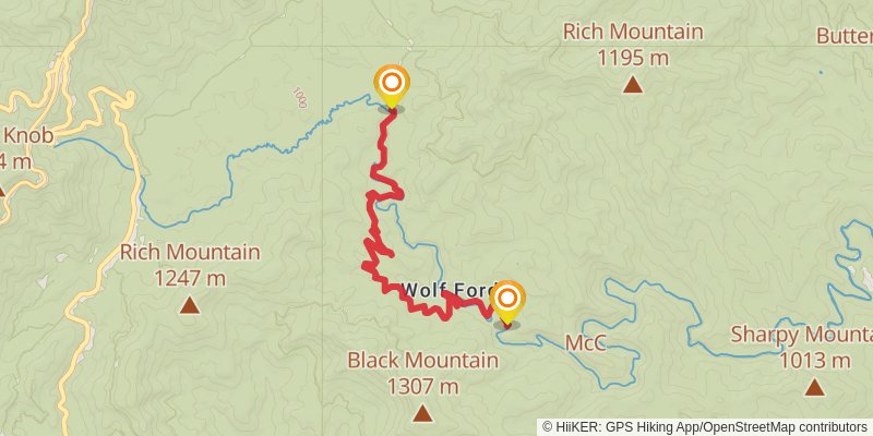 South Mills River Trail stage 2 Map