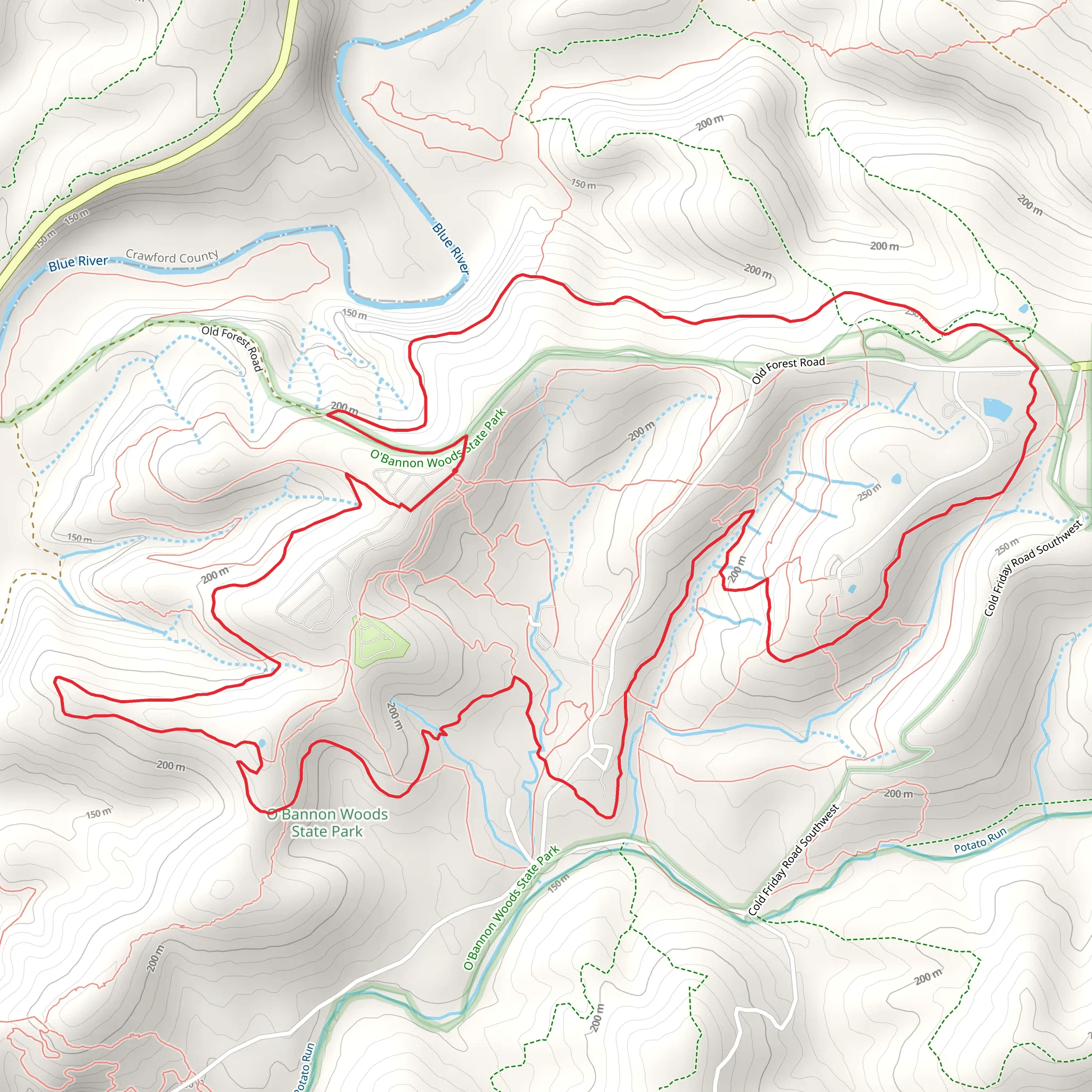 Breeden Ridge, Group Camp and Fire Tower Loop Trail mobile static map