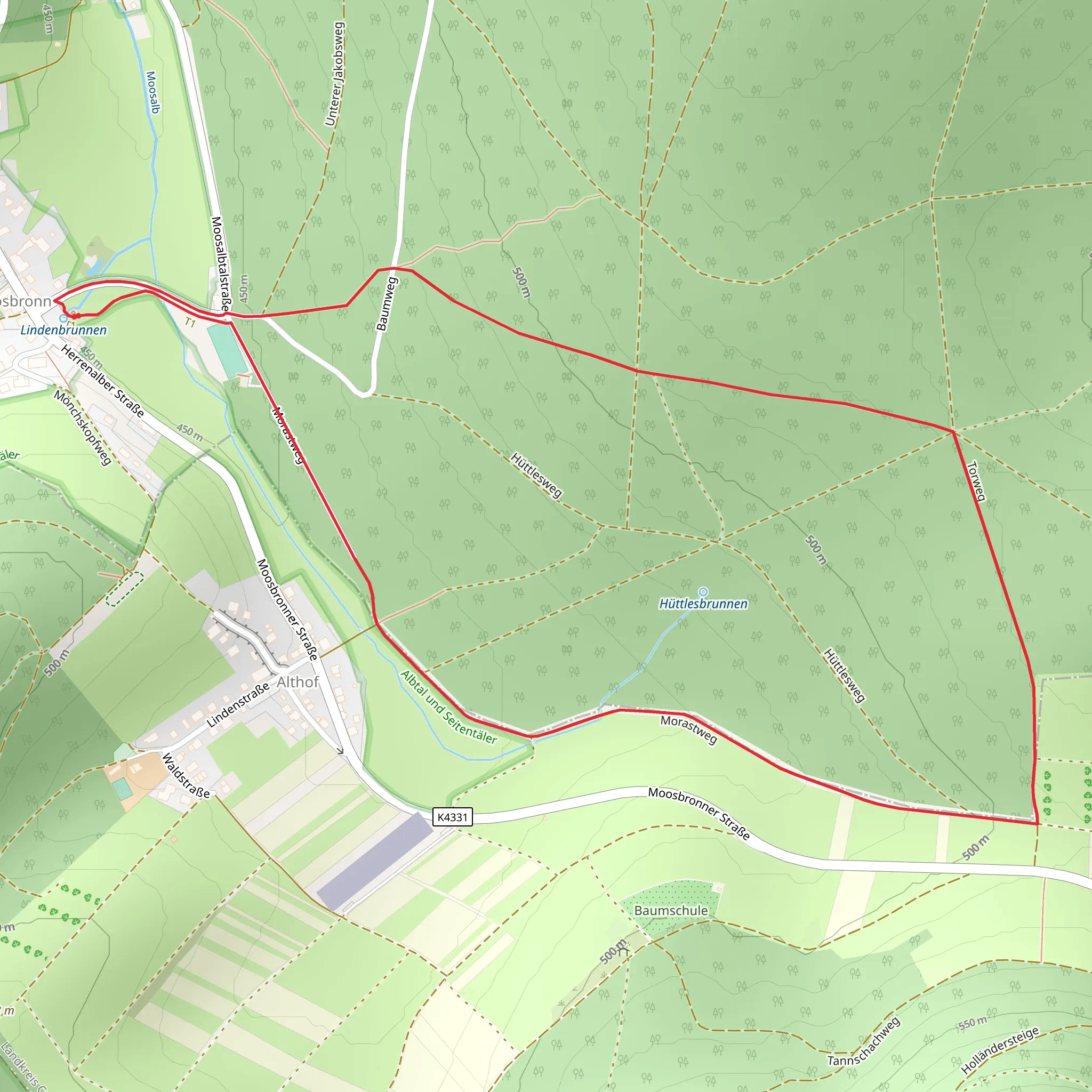 Morastweg and Torweg Loop mobile static map