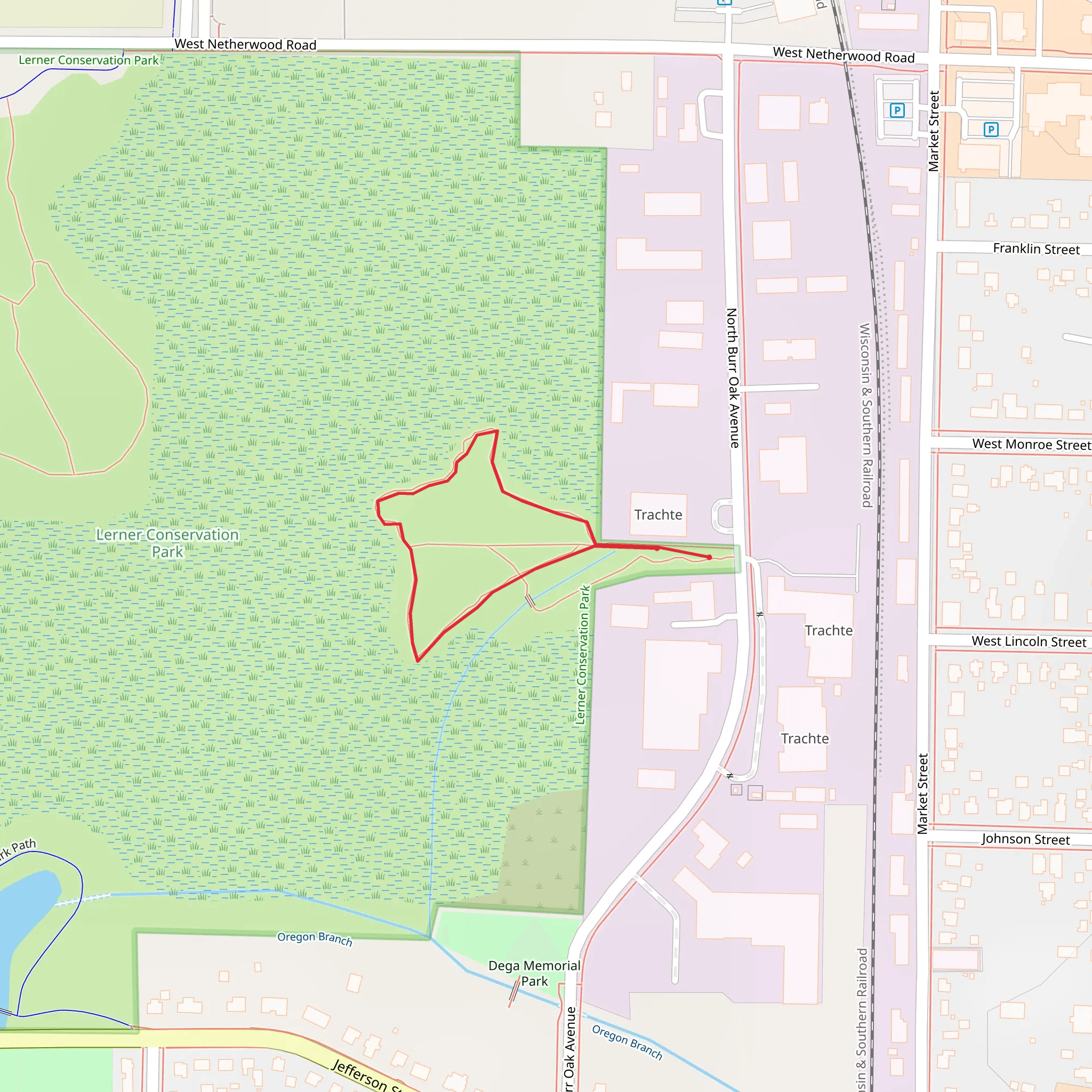 North Burr Oak Avenue Loop mobile static map