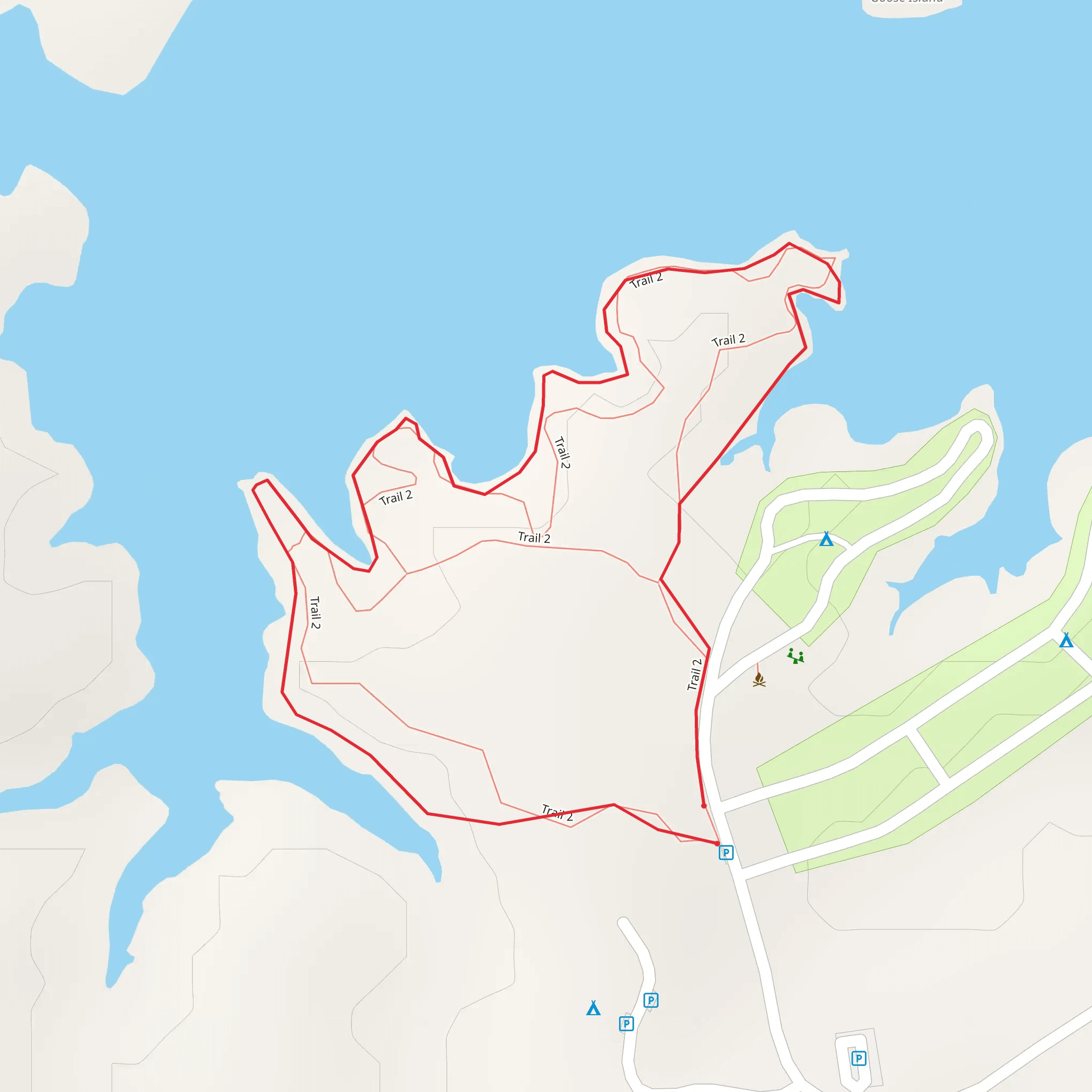 Summit Lake Reservoir - Trail 2 Loop mobile static map