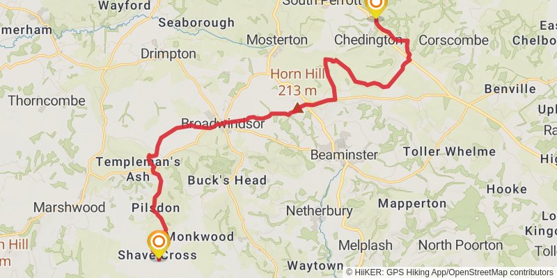 Monarch's Way stage 33 Map