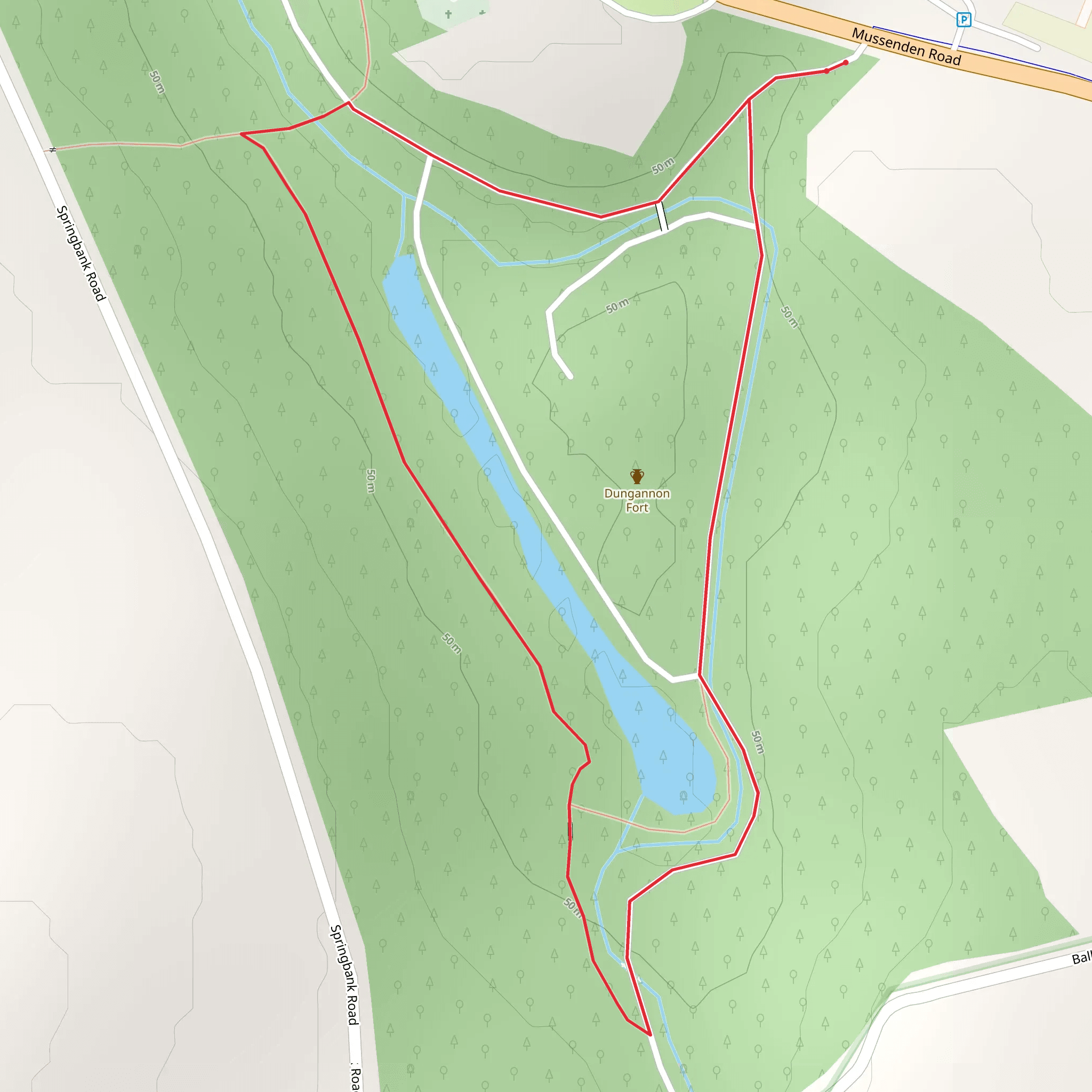 Downhill Forest Mill Trail mobile static map