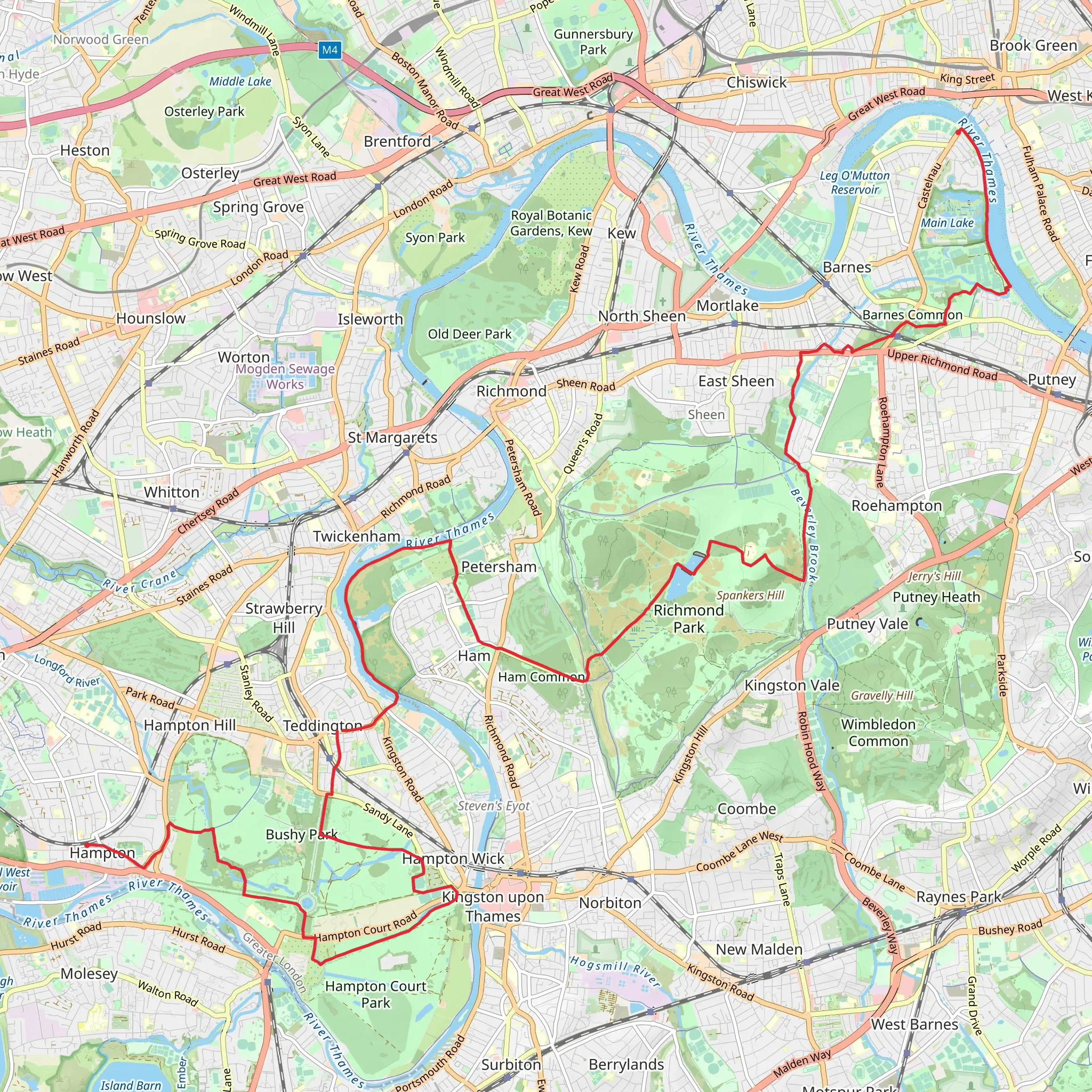 Green Trail - Richmond mobile static map