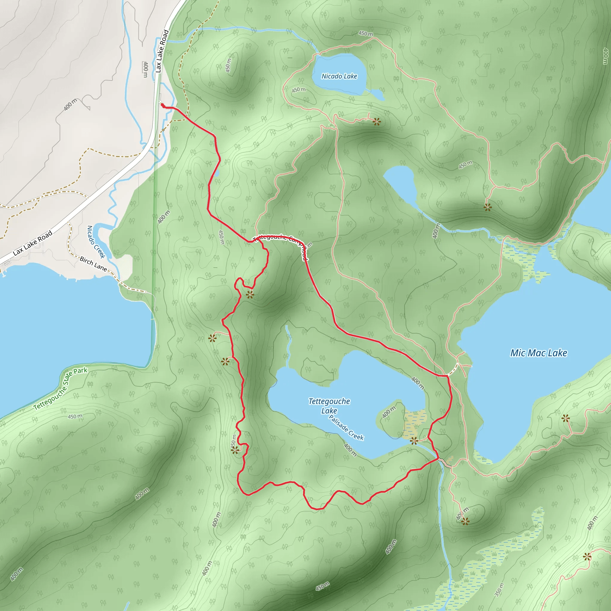 Tettegouche Lake Loop Trail mobile static map