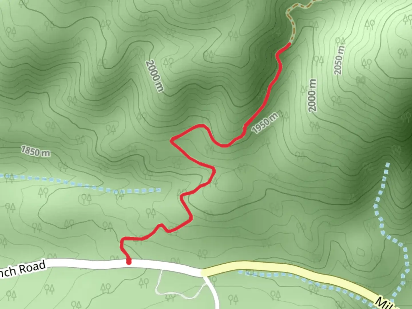 An image depicting the trail Forest Route 9N34 and its surrounding area.