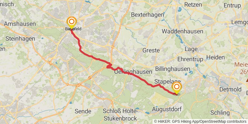 Hermannsweg stage 7 Map