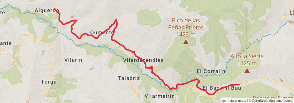 GR 203 Por donde Camina el Oso - Asturias stage 6 Map