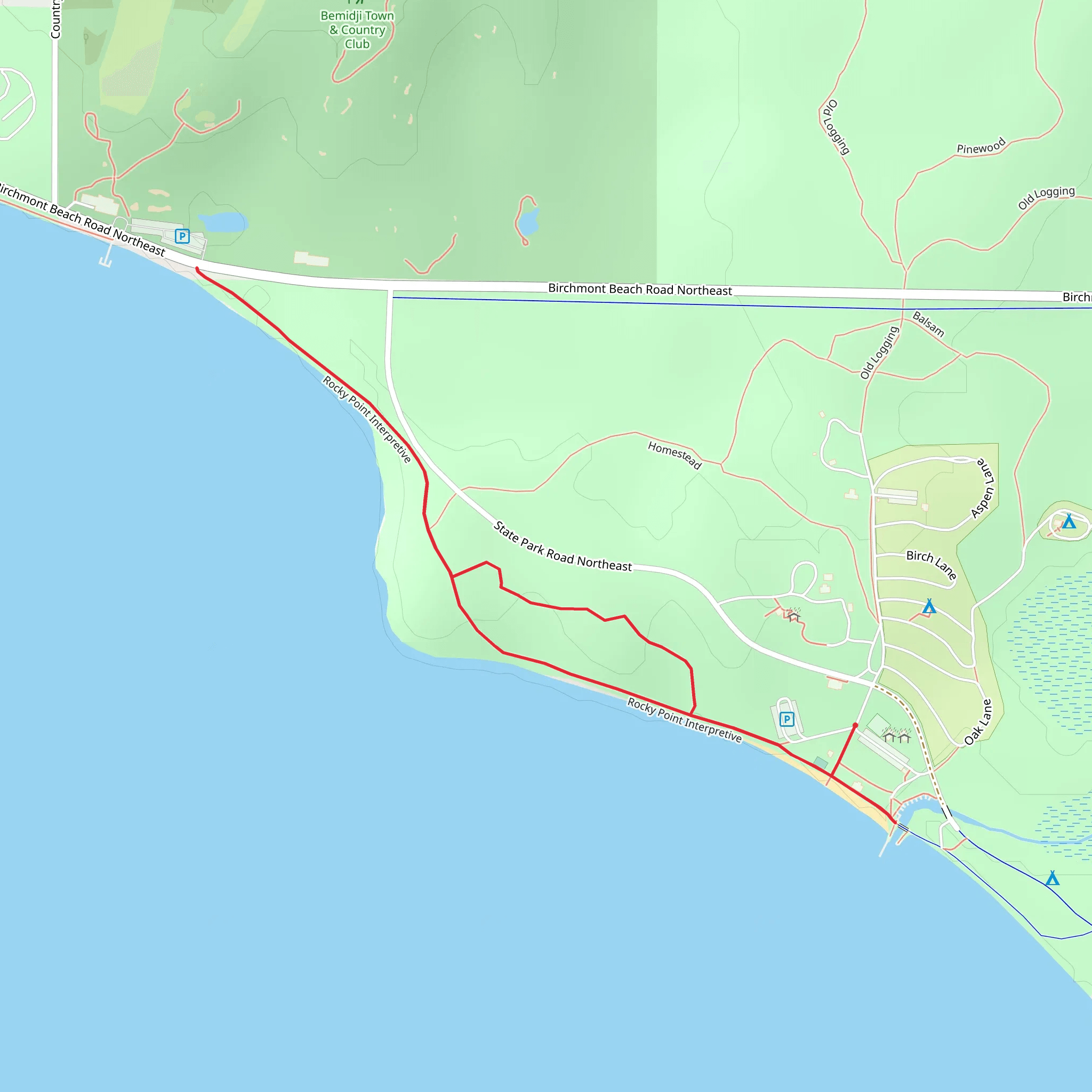 Rocky Point and Homestead Loop Trail mobile static map