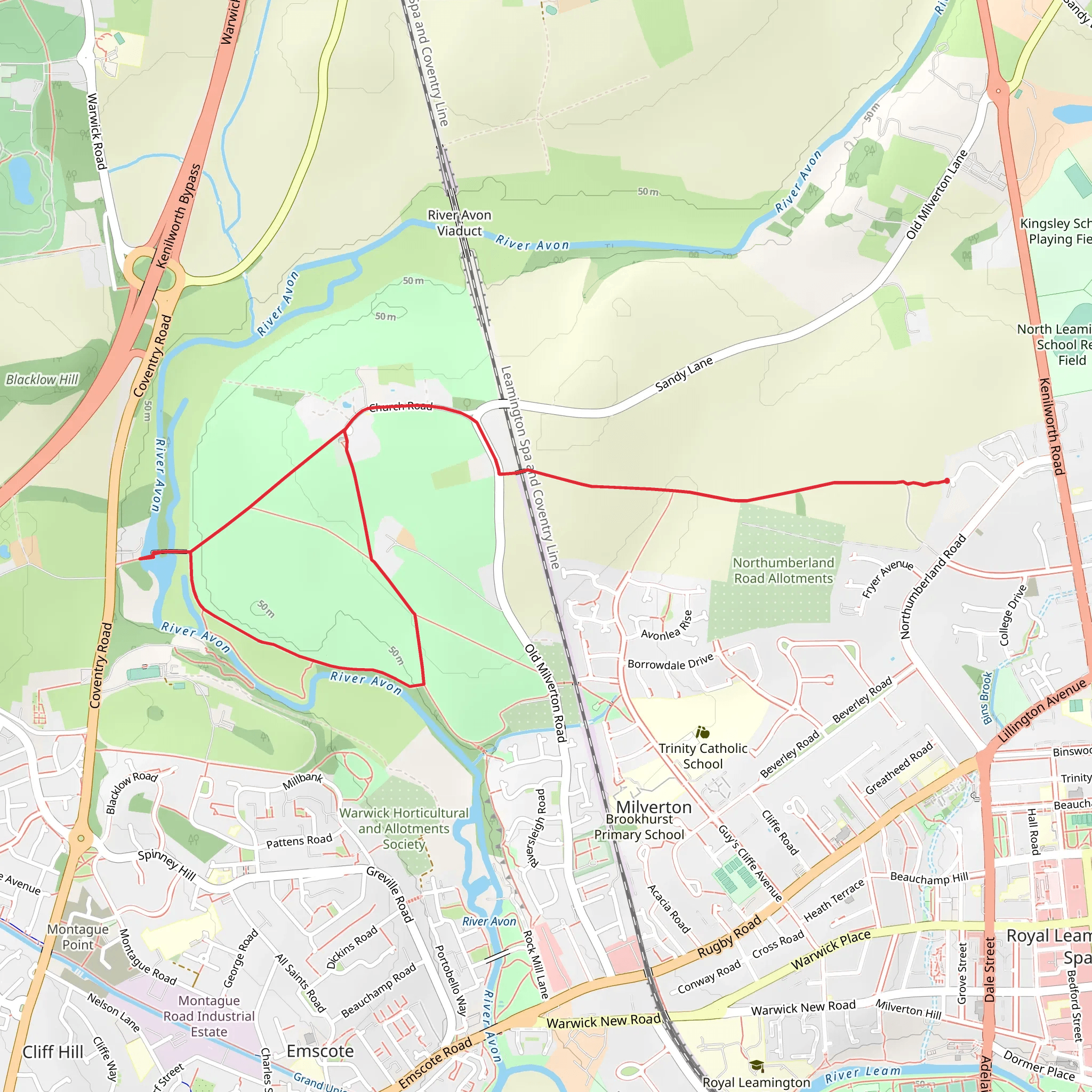 Guys Cliffe mobile static map