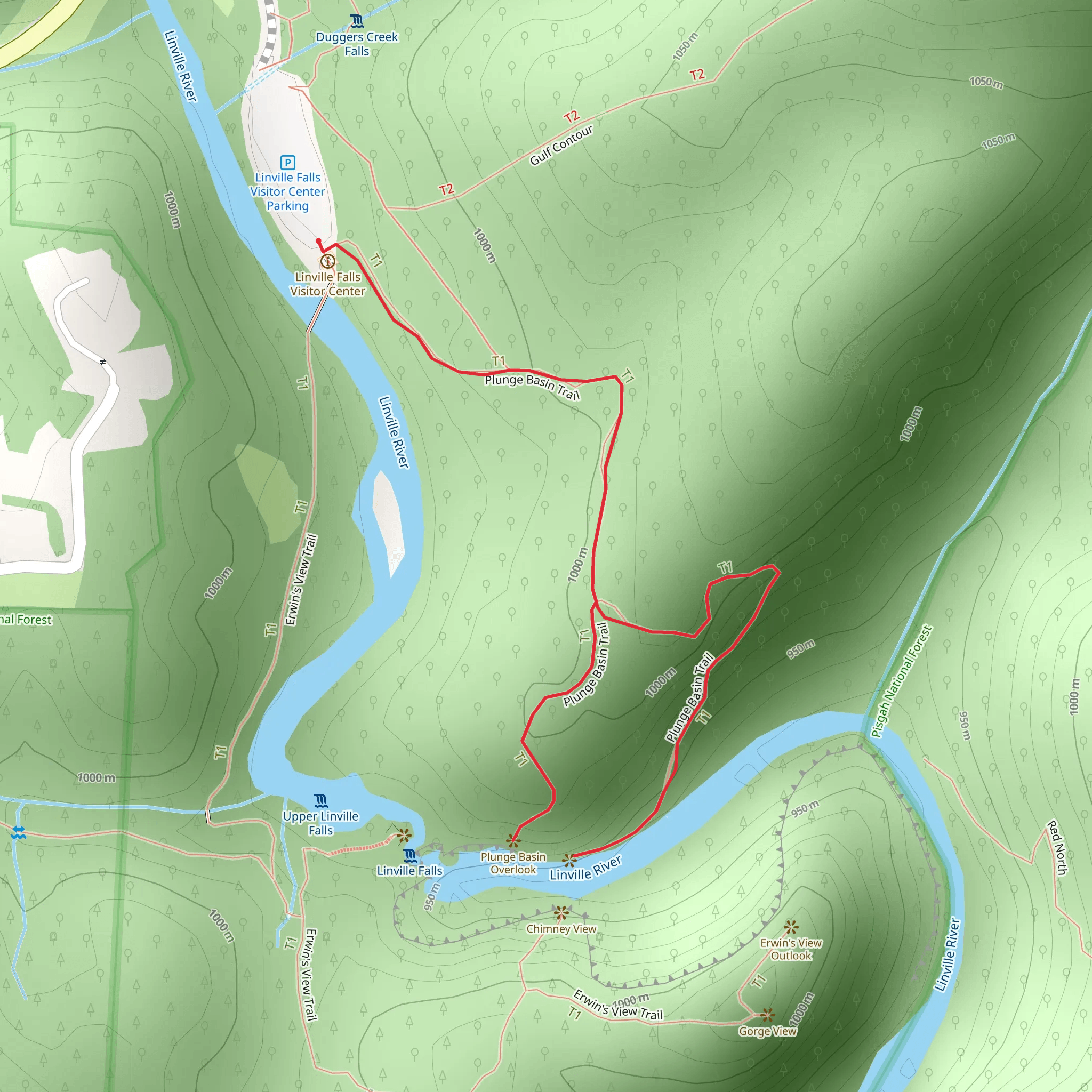 Plunge Basin Trail mobile static map