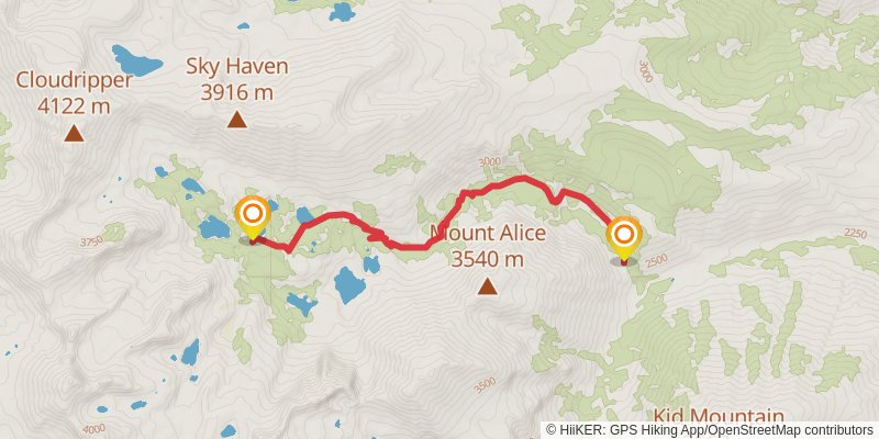 Black Lake via North Fork Big Pine Creek Trail stage 2 Map