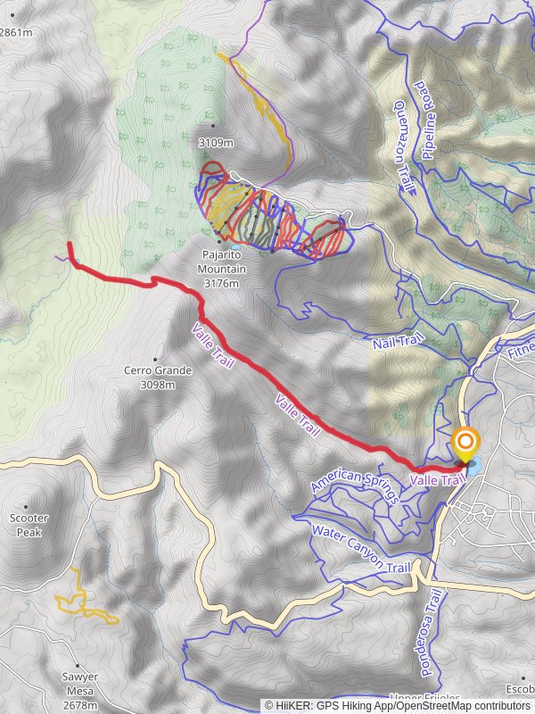 Valle Trail mobile static map
