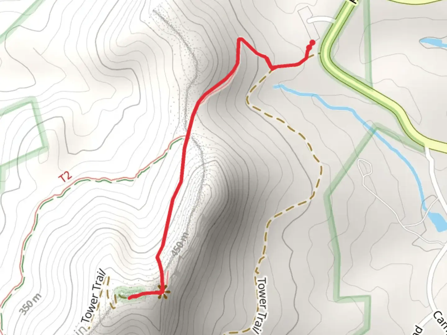 An image depicting the trail Crowders Mountain and its surrounding area.