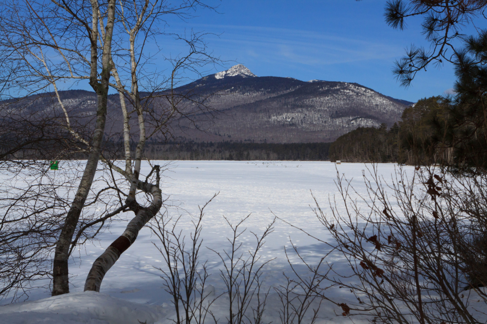 An image depicting the trail Mount Chocorua via Liberty Trail and its surrounding area.