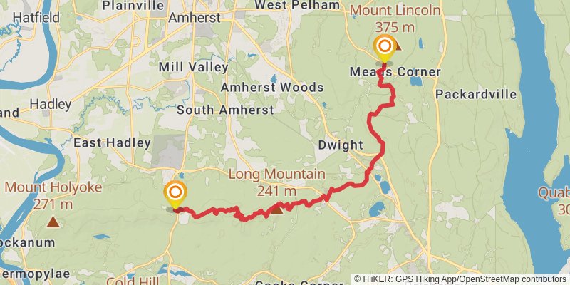 Metacomet-monadnock Trail stage 5 Map