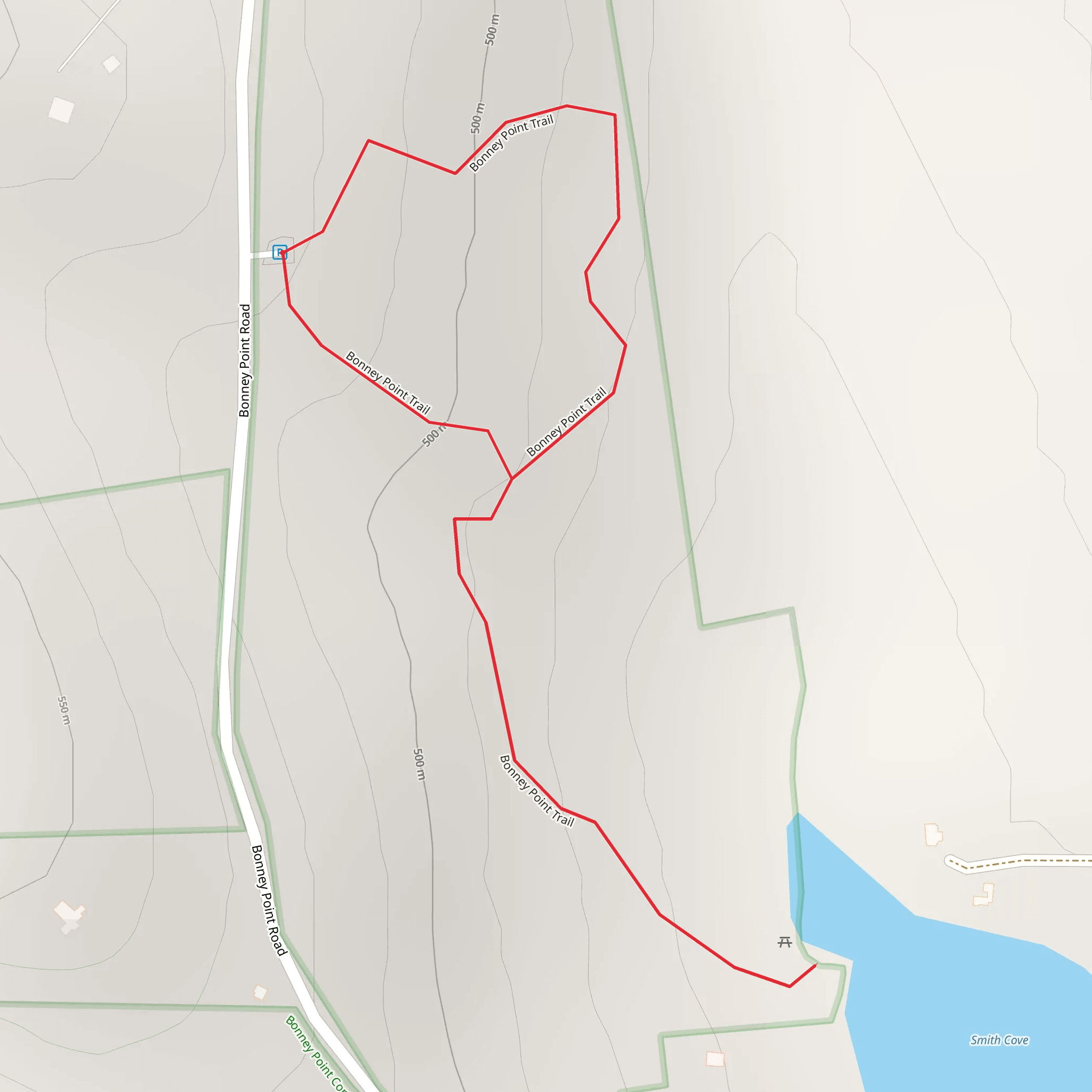 Smith Cove - Bonney Point Trail mobile static map
