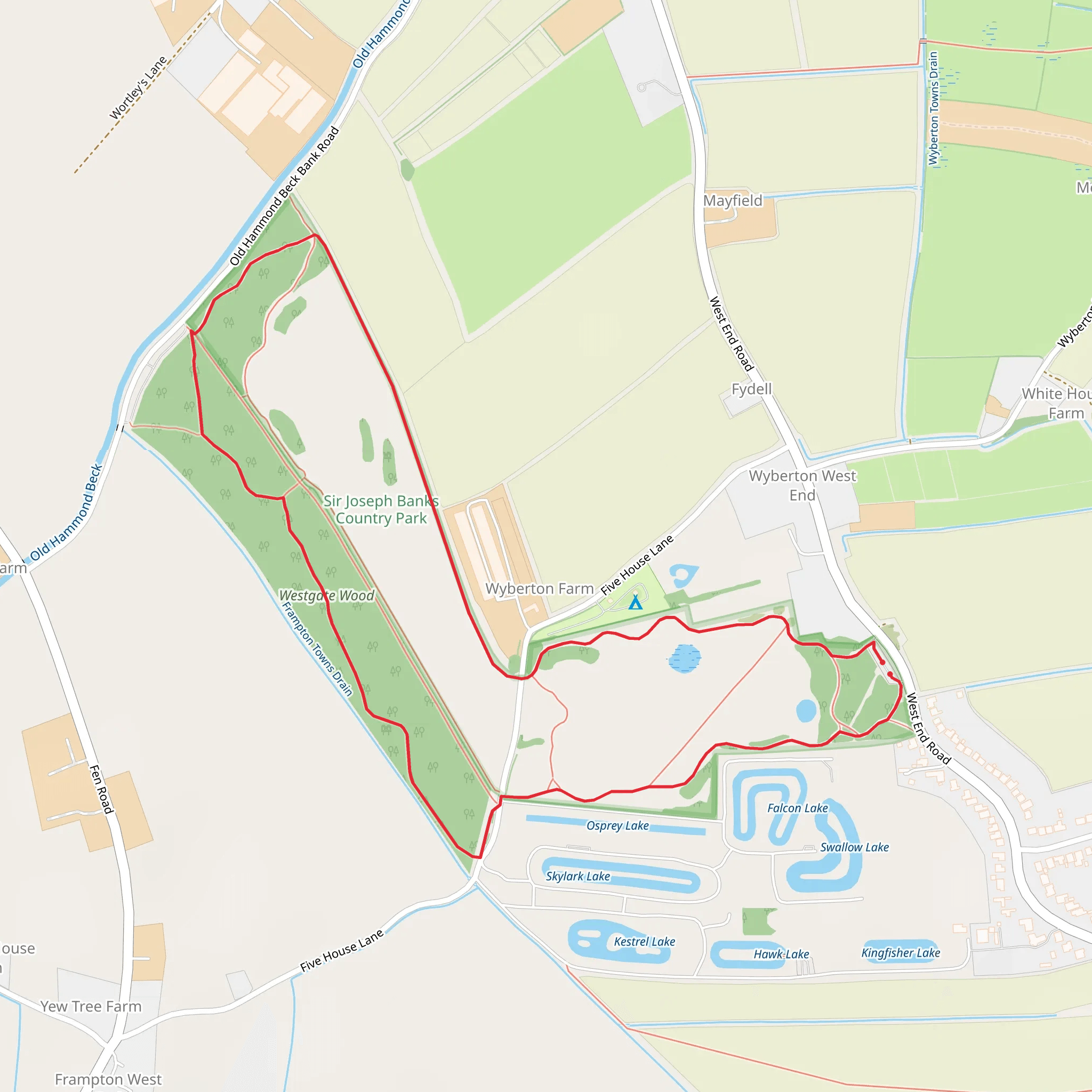 Westgate Wood Loop mobile static map