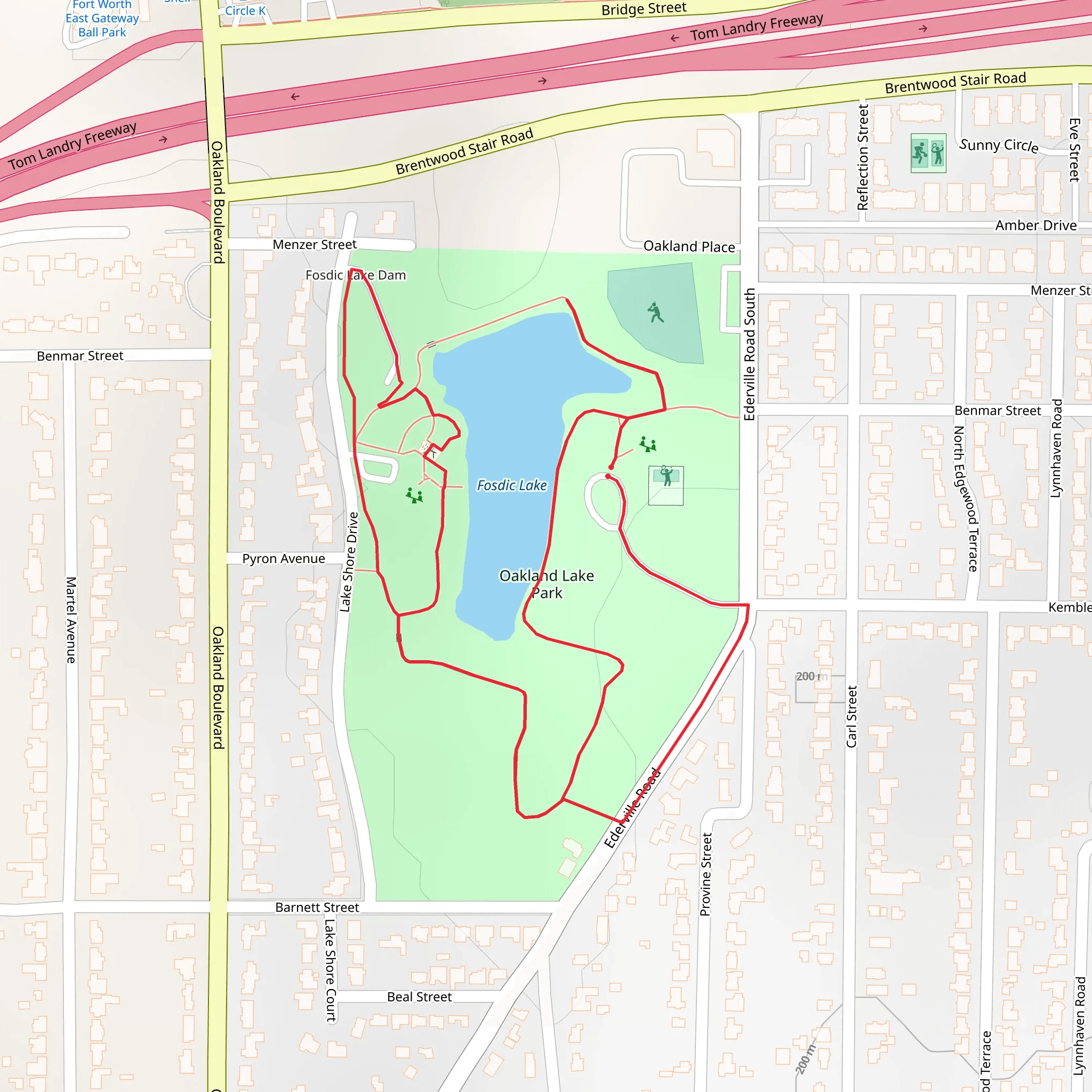 Fosdic Lake Loop mobile static map
